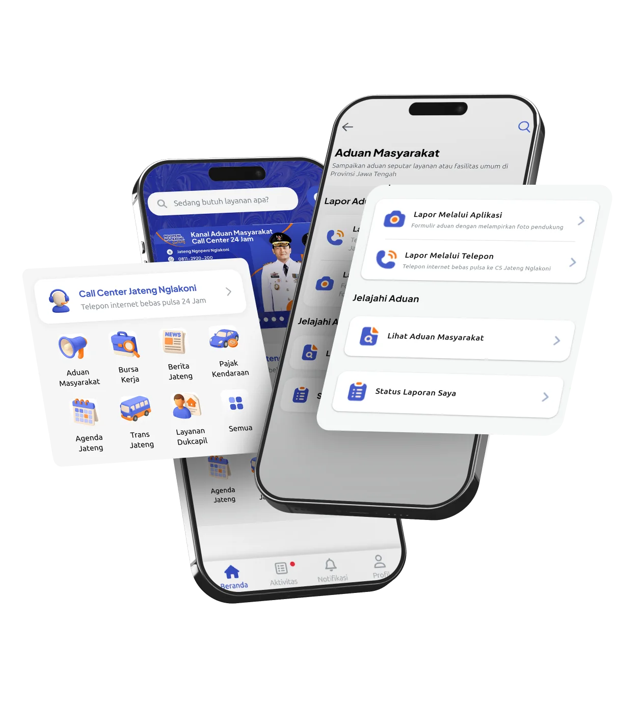 Tampilan SuperApps JNN pada perangkat seluler